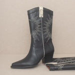 OASIS SOCIETY Halle - Paneled Cowboy Boot-Evergreen Boutique