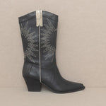 OASIS SOCIETY Halle - Paneled Cowboy Boot-Evergreen Boutique