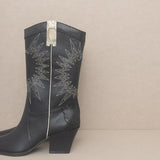 OASIS SOCIETY Halle - Paneled Cowboy Boot-Evergreen Boutique