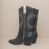 OASIS SOCIETY Halle - Paneled Cowboy Boot-Evergreen Boutique