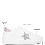 Starry Glitter Star Detail Sneakers-Evergreen Boutique