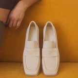 OASIS SOCIETY June - Square Toe Penny Loafers-Evergreen Boutique