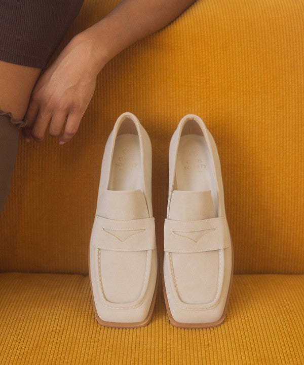 OASIS SOCIETY June - Square Toe Penny Loafers-Evergreen Boutique