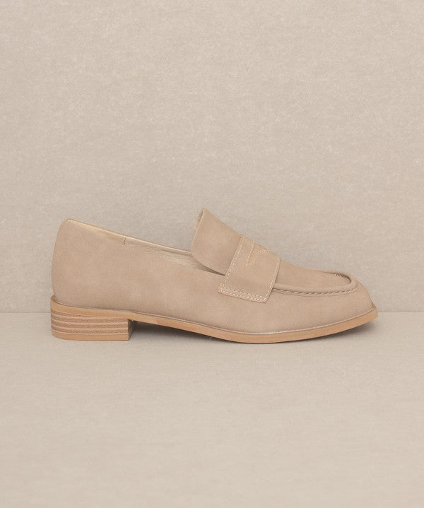 OASIS SOCIETY June - Square Toe Penny Loafers-Evergreen Boutique