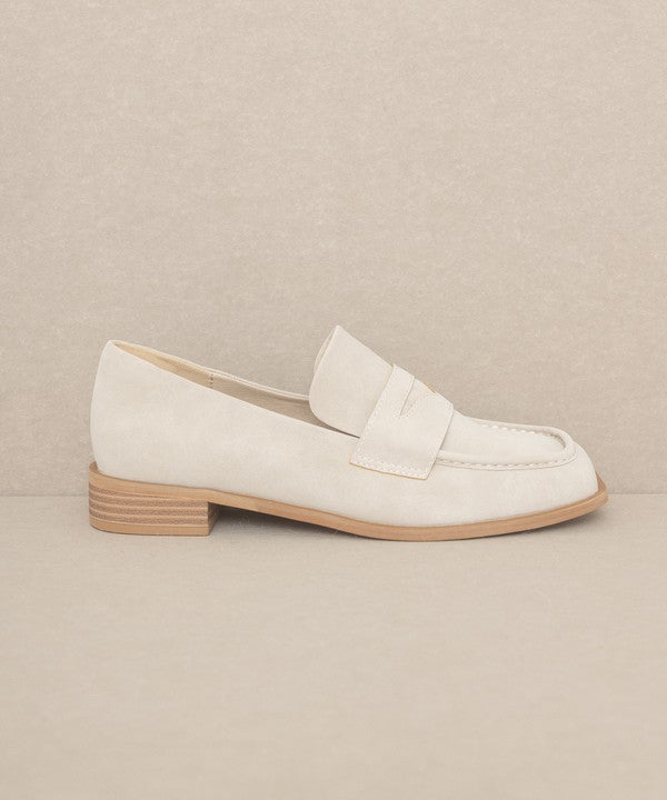 OASIS SOCIETY June - Square Toe Penny Loafers-Evergreen Boutique