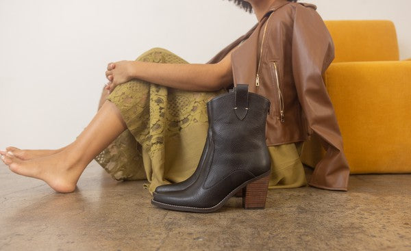 OASIS SOCIETY Tara - Two Paneled Western Boot-Evergreen Boutique