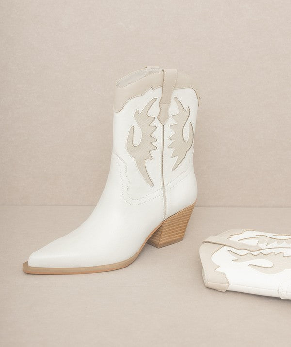 OASIS SOCIETY Houston - Layered Panel Cowboy Boot-Evergreen Boutique