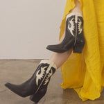 OASIS SOCIETY Houston - Layered Panel Cowboy Boot-Evergreen Boutique