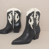 OASIS SOCIETY Houston - Layered Panel Cowboy Boot-Evergreen Boutique