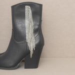 OASIS SOCIETY Kai - Rhinestone Fringe Boot-Evergreen Boutique