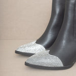 OASIS SOCIETY Zuri - Rhinestone Toed Bootie-Evergreen Boutique