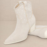 OASIS SOCIETY Cannes - Pearl Studded Western Boot-Evergreen Boutique