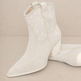 OASIS SOCIETY Cannes - Pearl Studded Western Boot-Evergreen Boutique