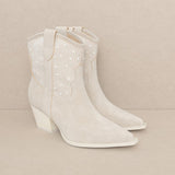 OASIS SOCIETY Cannes - Pearl Studded Western Boot-Evergreen Boutique