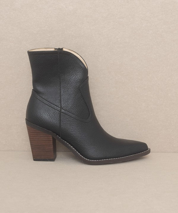 OASIS SOCIETY Harmony - Two Panel Western Bootie-Evergreen Boutique