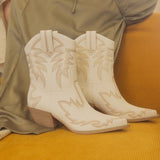 OASIS SOCIETY Nantes - Embroidered Cowboy Boot-Evergreen Boutique