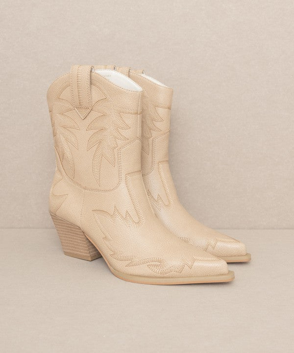 OASIS SOCIETY Nantes - Embroidered Cowboy Boot-Evergreen Boutique