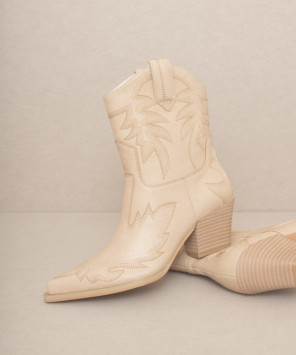 OASIS SOCIETY Nantes - Embroidered Cowboy Boot-Evergreen Boutique