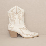 OASIS SOCIETY Nantes - Embroidered Cowboy Boot-Evergreen Boutique