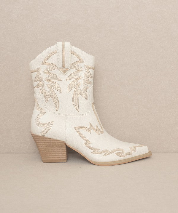 OASIS SOCIETY Nantes - Embroidered Cowboy Boot-Evergreen Boutique