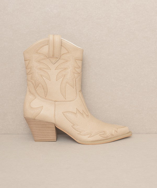 OASIS SOCIETY Nantes - Embroidered Cowboy Boot-Evergreen Boutique