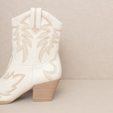 OASIS SOCIETY Nantes - Embroidered Cowboy Boot-Evergreen Boutique