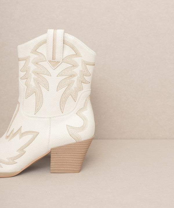 OASIS SOCIETY Nantes - Embroidered Cowboy Boot-Evergreen Boutique