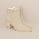 OASIS SOCIETY Alofi - Studded Collar Bootie-Evergreen Boutique