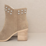 OASIS SOCIETY Alofi - Studded Collar Bootie-Evergreen Boutique