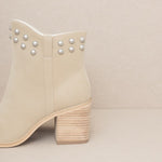 OASIS SOCIETY Alofi - Studded Collar Bootie-Evergreen Boutique