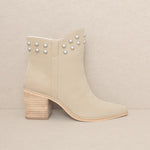 OASIS SOCIETY Alofi - Studded Collar Bootie-Evergreen Boutique