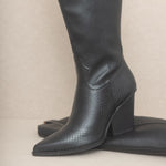 OASIS SOCIETY Barcelona - Knee High Western Boot-Evergreen Boutique