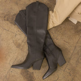 OASIS SOCIETY Barcelona - Knee High Western Boot-Evergreen Boutique