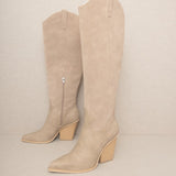 OASIS SOCIETY Barcelona - Knee High Western Boot-Evergreen Boutique