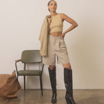 OASIS SOCIETY Barcelona - Knee High Western Boot-Evergreen Boutique