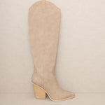 OASIS SOCIETY Barcelona - Knee High Western Boot-Evergreen Boutique