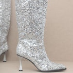 OASIS SOCIETY Jewel - Knee High Sequin Boot-Evergreen Boutique