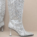 OASIS SOCIETY Jewel - Knee High Sequin Boot-Evergreen Boutique