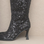 OASIS SOCIETY Jewel - Knee High Sequin Boot-Evergreen Boutique