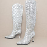 OASIS SOCIETY Jewel - Knee High Sequin Boot-Evergreen Boutique