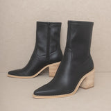 OASIS SOCIETY Vienna - Sleek Ankle Hugging Booties-Evergreen Boutique