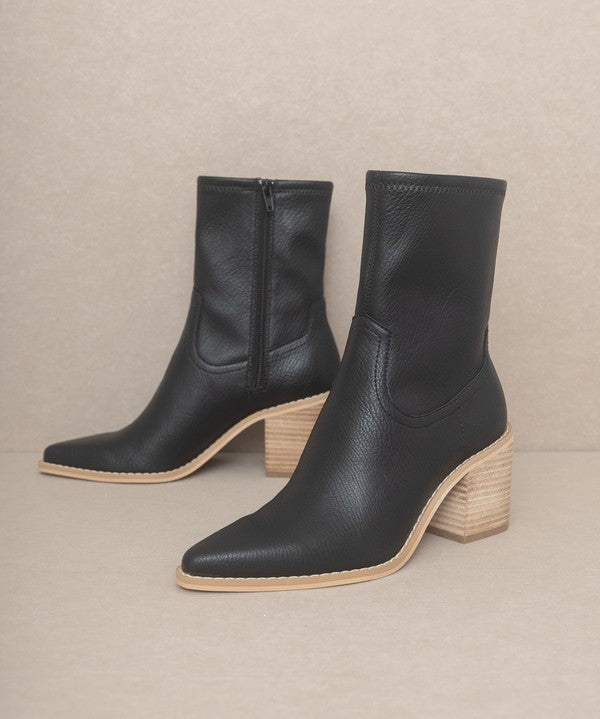 OASIS SOCIETY Vienna - Sleek Ankle Hugging Booties-Evergreen Boutique