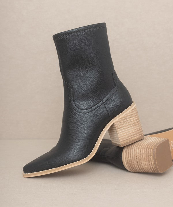 OASIS SOCIETY Vienna - Sleek Ankle Hugging Booties-Evergreen Boutique