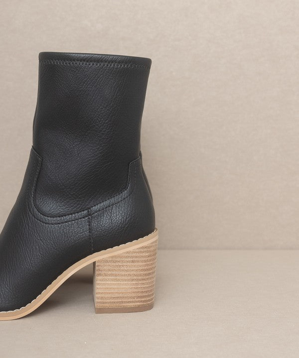 OASIS SOCIETY Vienna - Sleek Ankle Hugging Booties-Evergreen Boutique