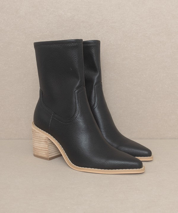 OASIS SOCIETY Vienna - Sleek Ankle Hugging Booties-Evergreen Boutique