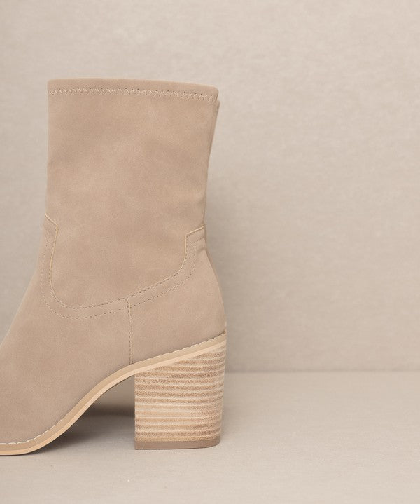 OASIS SOCIETY Vienna - Sleek Ankle Hugging Booties-Evergreen Boutique