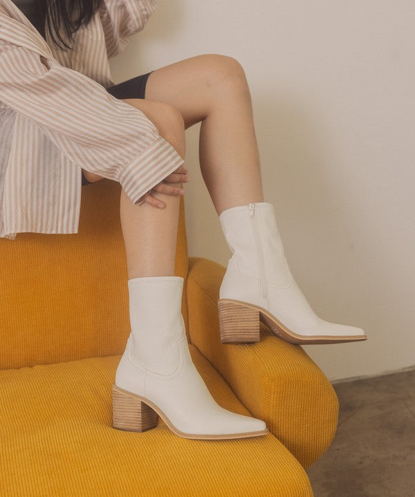 OASIS SOCIETY Vienna - Sleek Ankle Hugging Booties-Evergreen Boutique