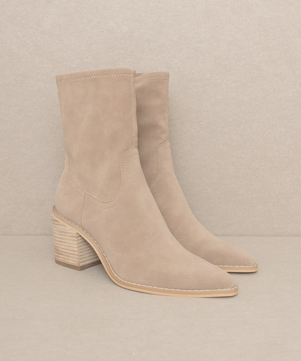 OASIS SOCIETY Vienna - Sleek Ankle Hugging Booties-Evergreen Boutique