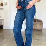 Judy Blue Full Size Tummy Control Straight Jeans-Evergreen Boutique