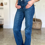 Judy Blue Full Size Tummy Control Straight Jeans-Evergreen Boutique